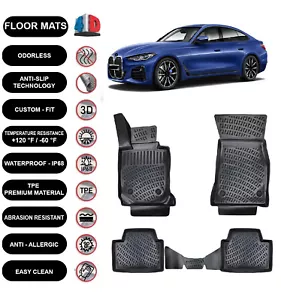 Floor Mats Liner Fits Bmw 4 Series G.Coupe G26 (2021-2025) 3D Molded 4pcs - Bild 1 von 5