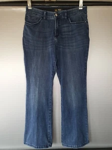 Lee Jeans Womens 14 Short Straight Leg Flex Motion Blue Regular Fit Mid Rise  - Picture 1 of 7