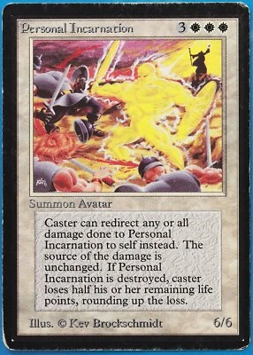 Personal Incarnation Beta HEAVILY PLD White Rare MTG CARD (ID# 480131) ABUGames - Image 1 of 2