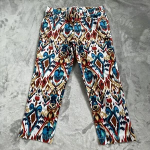 Jones New York Sport Capri Pants Women’s 8P 8 Petite Multicolor Crop Spring Boho - Picture 1 of 4