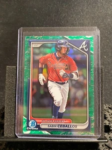 Sabin Ceballos 2024 Bowman Chrome Lunar Glow Refractor - Braves - Picture 1 of 2