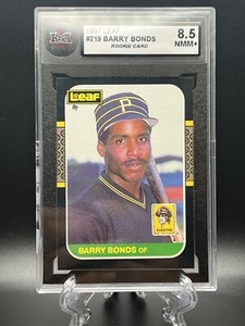 Barry Bonds 1987 Leaf #219 KSA 8.5 Rookie Card RC