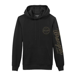 Wrangler Men's Logo Graphic Jet Black Heathered Hoodie 112365235 - Picture 1 of 12