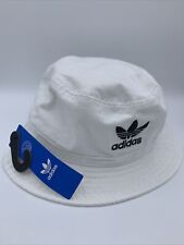 Adidas Unisex Originals Washed Bucket Hat Cap,  White/Black New With Tags OSFA