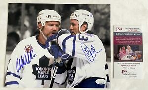 Wendel Clark & Doug Gilmour Signed Toronto Maple Leafs 8x10 Photo With JSA COA