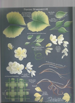 Patrones de Pintura Pintura Vidrio Flor Hojas Frutas Donna Dewberry Un Trazo N04 Foto 1 de 4