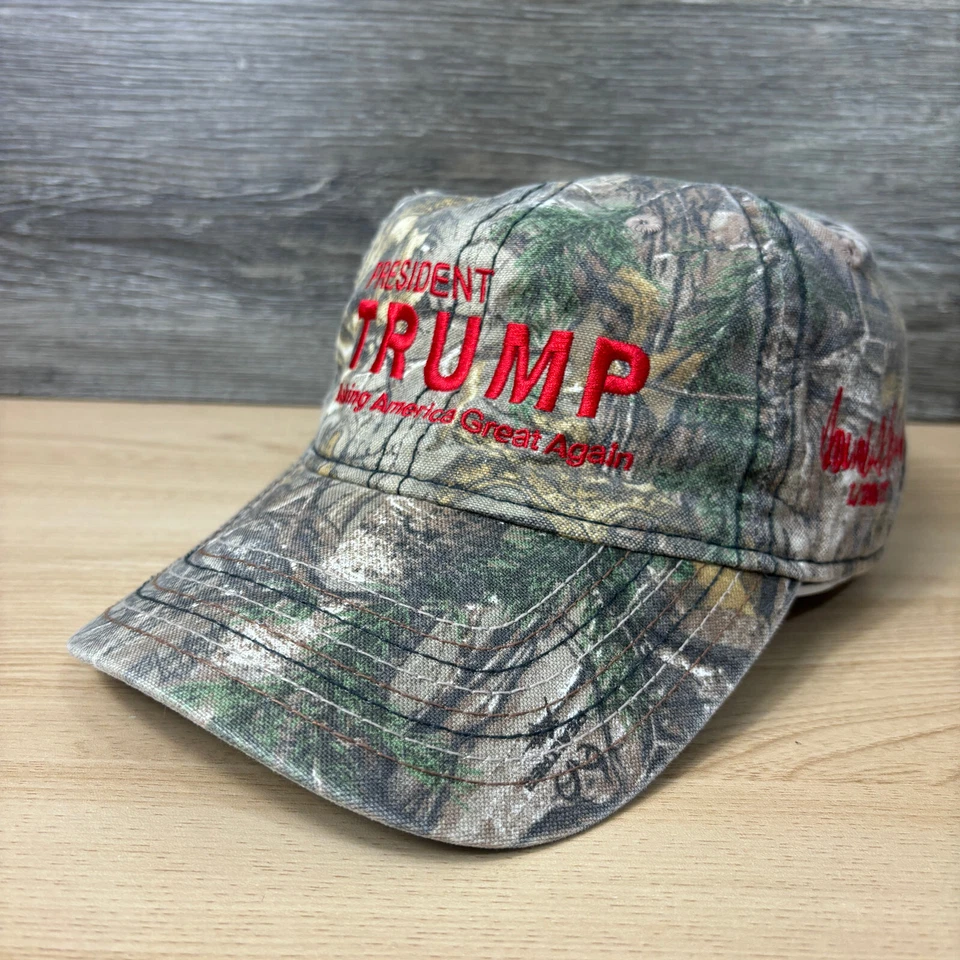 Gorra Trump Gorra Correa Trasera Marrón Camuflaje MAGA Presidente Exterior Foto 1 de 4