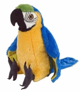 Bird Macaw Parrot Blue/yellow soft toy plush toy stuffed animal 8"/20cm NEW - Picture 1 of 3