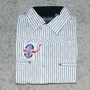 English Laundry Men Elegant Arrogant Dress Shirt Collared Black Stripe XL 1074 - Picture 1 of 3