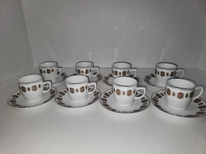 Art Deco Lot tea cups Demitasse Sets Cups-saucers Service For 8 VINTAGE CHINA - Picture 1 of 3