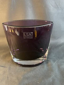 LSA International Kunstglas lila Vase mundgeblasen Handarbeit in Polen - Bild 1 von 19