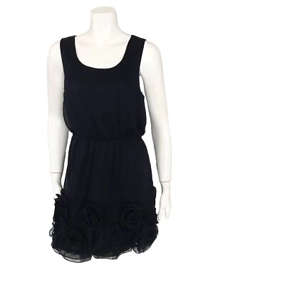 Платье-футляр Ya Los Angeles темно-синее с цветочным узором без рукавов размер большой - Изображение 1 из 4