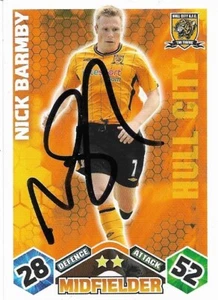 NICK BARMBY SIGNIERTER HULL 2009/2010 MATCH ATAX HANDELSKARTE + COA - Bild 1 von 1