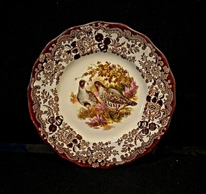 ROYAL WORCESTER GROUP PALISSY GAME SERIES 7 7/8" QUAIL BIRD SALAD PLATE - Picture 1 of 3