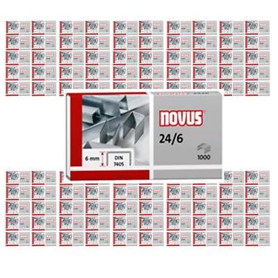 100000 Novus 040-0158 Heftklammern 24/6 verzinkt 100 Packungen a. 1000 Stück