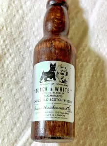 Buchanans SCHWARZ & WEISS Scotch Flaschenöffner 1x6" Holz mit Edelstahl Schottland - Bild 1 von 7