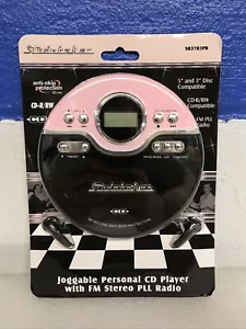 Studebaker Joggable Anti-Skip Personal CD Player W/ FM Stereo PLL Radio Pink New - Picture 1 of 8