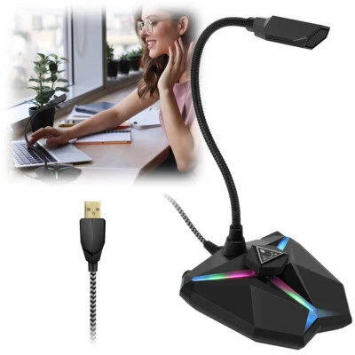 Noise Reducing Microphone Desktop Stand Recording Mic for PC Laptop Computer - Image 1 of 4