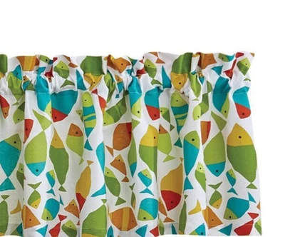 Cenefa ventana peces tropicales 72 x 14 playa costa casa de campo decoración Foto 1 de 3