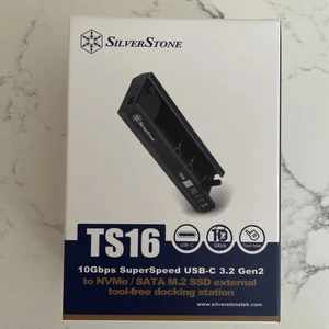 Silverstone TS16 SuperSpeed USB3.2 Type-C NVMe/SATA M.2 SSD EXTERNAL DOCK - Picture 1 of 6