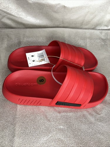 Sandali uomo Adidas Cloudfoam taglia 8 colore rosso con nero