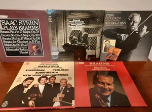 ISAAC STERN 6-LP Lot-Brahms,Dvorak,Penderecki,Audiophile,White Label Promo Etc  - Picture 1 of 11