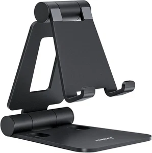 Supporto Cellulare Doppio Pieghevole, Supporto Telefono Scrivania Pieghevole Completamente Regolabile Cr - Foto 1 di 12