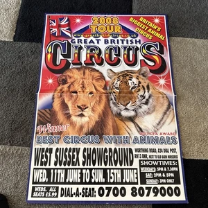 Worthing West Sussex Great British Circus Poster Cirque Affiche Plakat - Bild 1 von 1