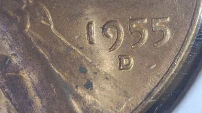 1955-D DDO FS-101 Double Die Obverse Lincoln Wheat Cent AU - Image 1 of 4