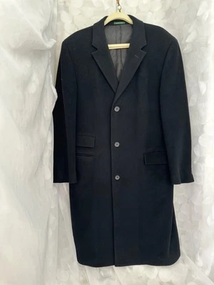 Ralph Lauren Men’s Wool Cashmere Long Black Dress Coat 40 R Classic - Image 1 of 4