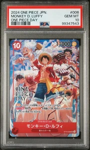 Monkey D. Luffy One Piece Day One Piece Japanese Promos 006 NM PSA 10 - Picture 1 of 2