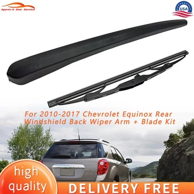 for Chevrolet Equinox Rear Windshield Back Wiper Arm + Blade Kit E EBE 2010-2017 - Image 1 of 4