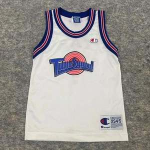 VTG Champion Taz Space Jam Tune Squad Basketball Jersey White Youth XS 4-5 Movie - Picture 1 of 9