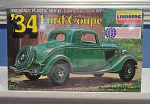 Lindberg 1934 Ford Coupe Auto Modellbausatz 2119 1:32 Vintage 1979 SEALED - Bild 1 von 2
