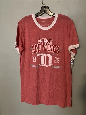 NHL Detroit Red Wings Men Adults Short Sleeve Crew Neck Tshirt Medium Red Pink - Image 1 of 4