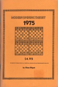 Modern Opening Theory 1975 Chess Chess Digest - Imagen 1 de 1