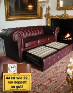 Chesterfield Classik Schlafsofa Leder Farben Verschieden Austellungsware - Bild 1 von 22