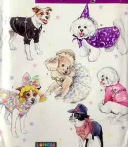 Simplicity 0607 4000 Sew Pattern Dog Costumes Wizard Cowboy Leather Jacket Tutu - Picture 1 of 4