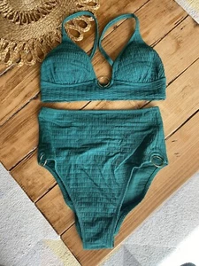 Water Cult green 2- apiece bikini size UK8/US4 - Picture 1 of 5