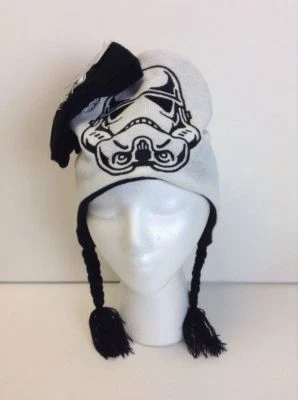 Star Wars Childrens Hat and Glove Set White and Black Size 7-14 Retails $24.00 - Image 1 of 4