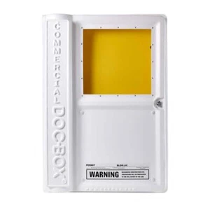 DOC-BOX Commercial Posting Permit Box Unit Rolled Plan, Holds Large-Size White - Picture 1 of 4