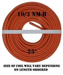 Cable eléctrico ""Romex®"" Southwire 10/3 casi nuevo-b x 25 - Imagen 1 de 2