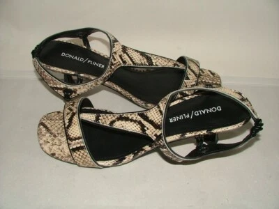 NUEVO TACONES WOB DONALD J PLINER TALLA 7 1/2 M CUERO NEGRO BLANCO #540 Foto 1 de 4