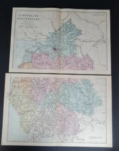 Large antique (1881) Ordnance Survey maps - Cumberland & Westmorland - Cumbria - Picture 1 of 16