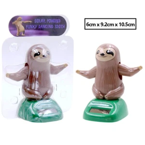 2 x Solar Powered Auto Car Dashboard Dolls Funky Dancing Sloth Home Decoration - Picture 1 of 2