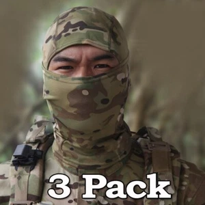 3er Pack - Camouflage Herren Sturmhaube Ninja Kapuze - UV, Windschutz MULTICAM - Bild 1 von 7