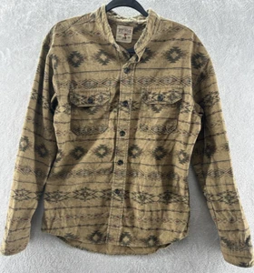 VTG Red Head Shirt Men's Sz M Southwest Aztec Tan Button Up Long Sleeve - Picture 1 of 8