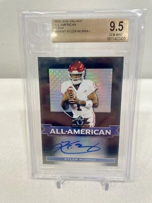 2019 Leaf Valiant AA Black Prismatic Kyler Murray Rookie Auto RC /5 BGS 9.5/10 - Image 1 of 2