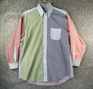 Brooks Brothers Gestreiftes Colorblock Hemd Langarm Preppy Button Down Herren L - Bild 1 von 8