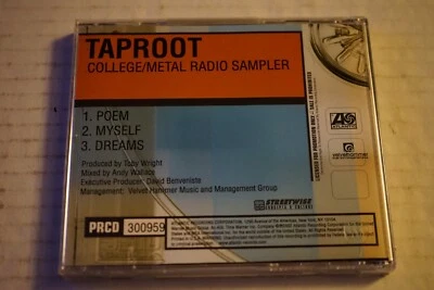 Taproot 3 Trk College Radio Metal Sampler Promo DJ CD Single 2002 US Mint Oop - Image 1 of 3